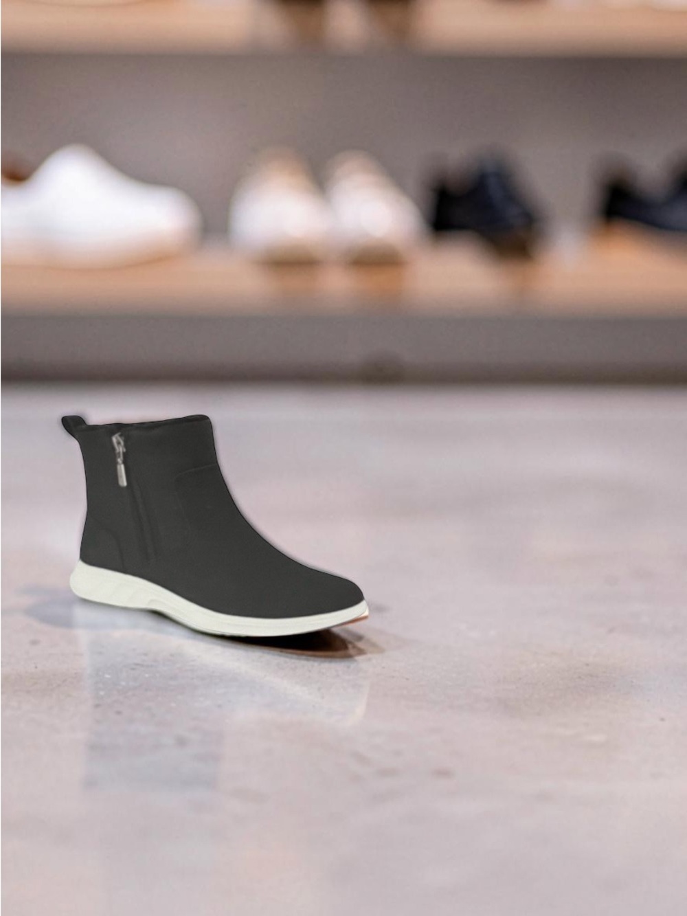 Khombu Sienna Women’s Size 6 Black All Weather Memory Foam Ankle Boots NIB - Picture 6 of 12